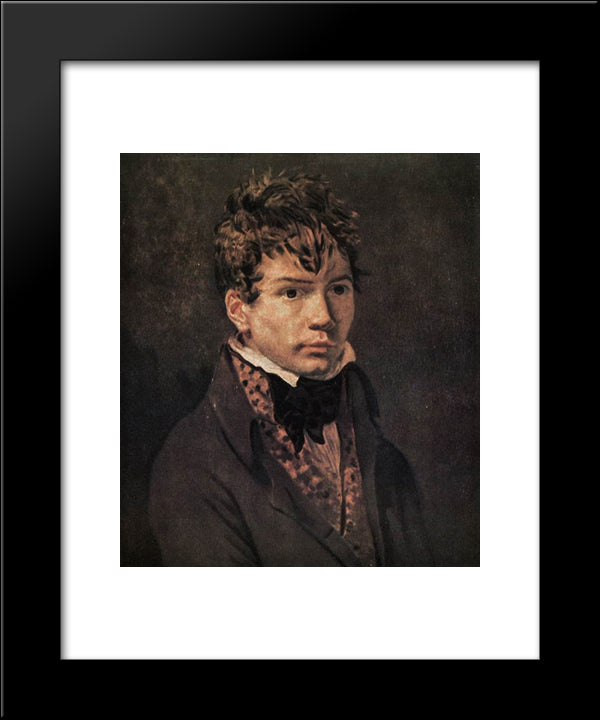 Portrait Of Ingres 20x24 Black Modern Wood Framed Art Print Poster by David, Jacques Louis