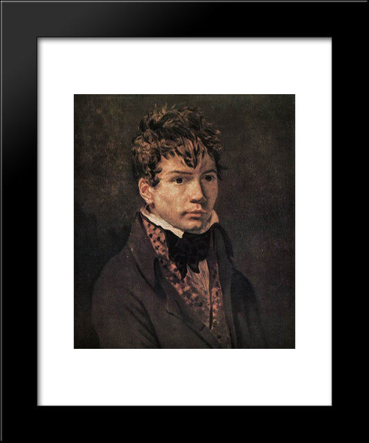 Portrait Of Ingres 20x24 Black Modern Wood Framed Art Print Poster by David, Jacques Louis