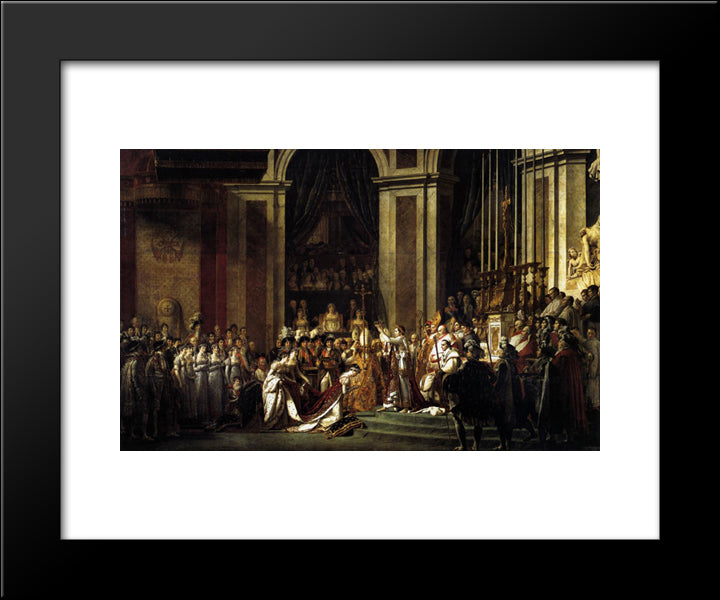 Consecration Of The Emperor Napoleon I And Coronation Of The Empress Josephine 20x24 Black Modern Wood Framed Art Print Poster by David, Jacques Louis