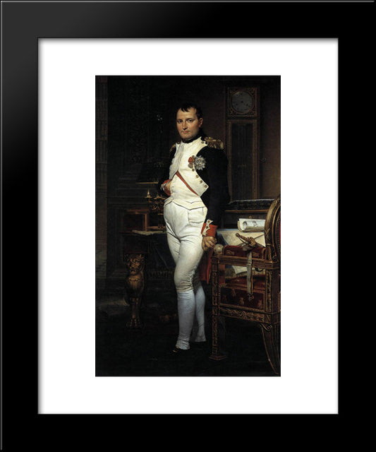 Napoleon In His Study 20x24 Black Modern Wood Framed Art Print Poster by David, Jacques Louis