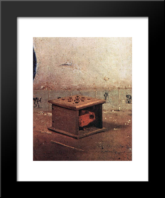 The Milkmaid [Detail: 7] 20x24 Black Modern Wood Framed Art Print Poster by Vermeer, Johannes