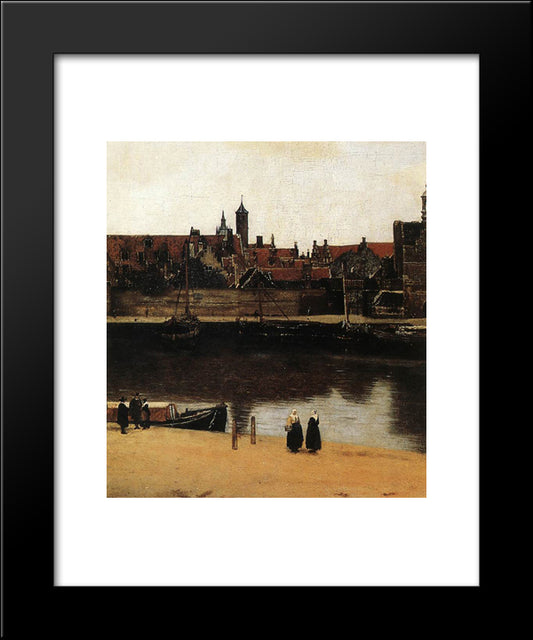 View Of Delft [Detail: 4] 20x24 Black Modern Wood Framed Art Print Poster by Vermeer, Johannes
