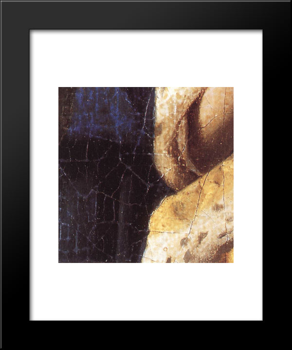 The Love Letter [Detail: 2] 20x24 Black Modern Wood Framed Art Print Poster by Vermeer, Johannes