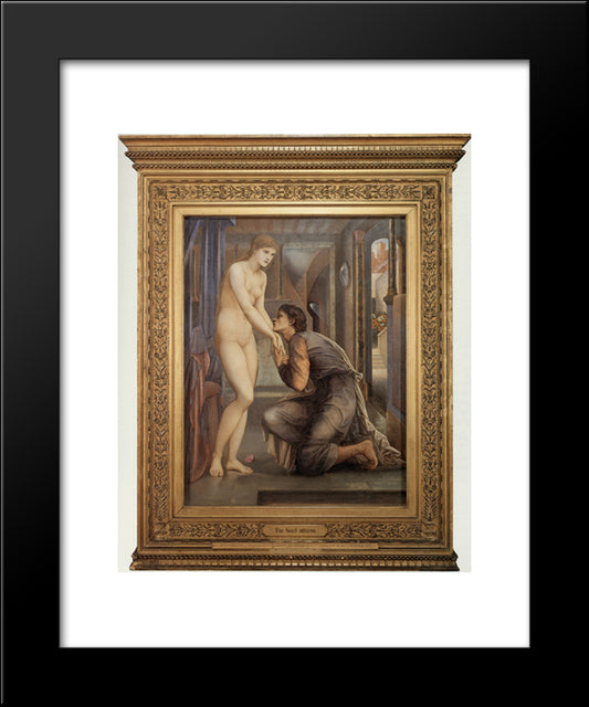 Pygmalion And The Image: Iv - The Soul Attains 20x24 Black Modern Wood Framed Art Print Poster by Burne Jones, Edward