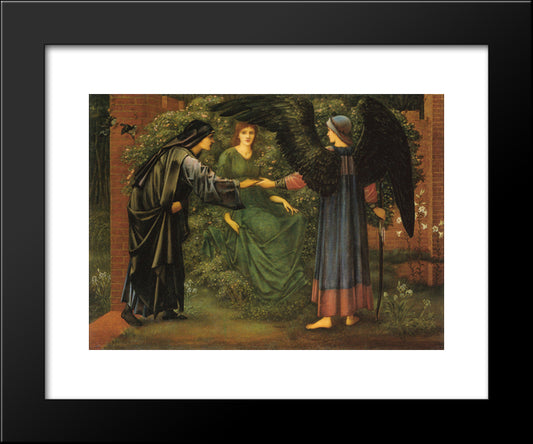 The Heart Of The Rose 20x24 Black Modern Wood Framed Art Print Poster by Burne Jones, Edward