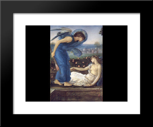 Cupid Finding Psyche 20x24 Black Modern Wood Framed Art Print Poster by Burne Jones, Edward