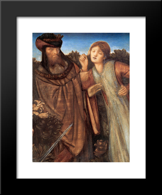 King Mark And La Belle Iseult [Detail] 20x24 Black Modern Wood Framed Art Print Poster by Burne Jones, Edward