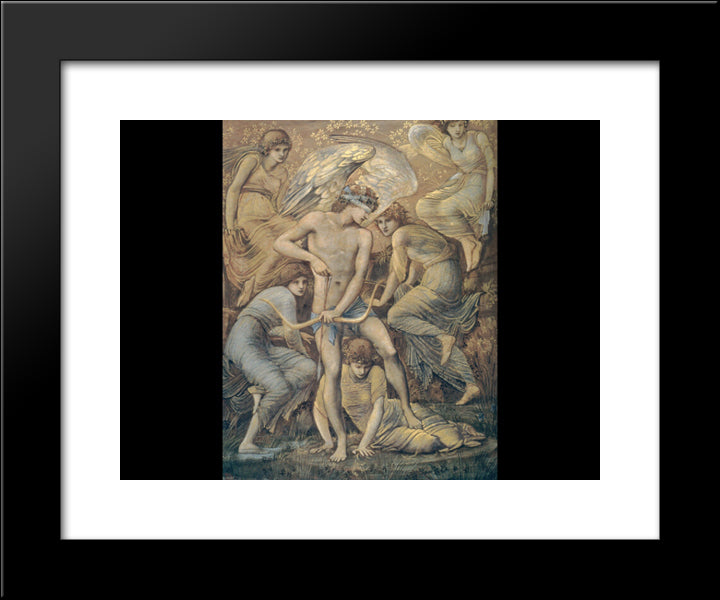 Cupid'S Hunting Fields 20x24 Black Modern Wood Framed Art Print Poster by Burne Jones, Edward