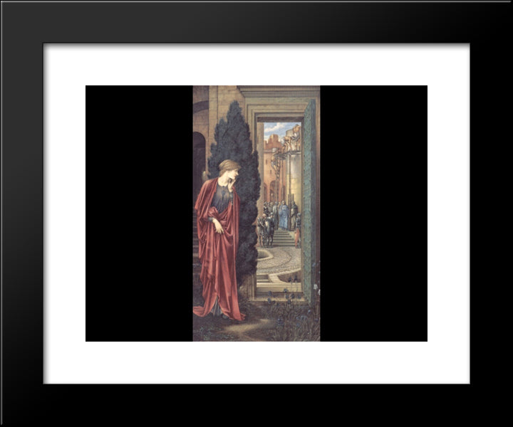 The Tower Of Brass 20x24 Black Modern Wood Framed Art Print Poster by Burne Jones, Edward