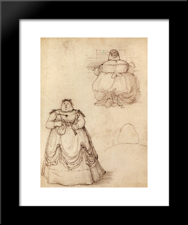 The Philistines At Home - A Musical Evening 20x24 Black Modern Wood Framed Art Print Poster by Burne Jones, Edward