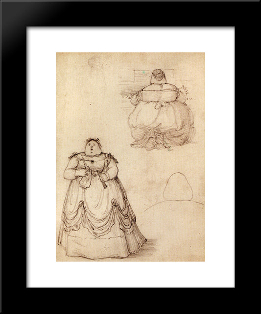 The Philistines At Home - A Musical Evening 20x24 Black Modern Wood Framed Art Print Poster by Burne Jones, Edward