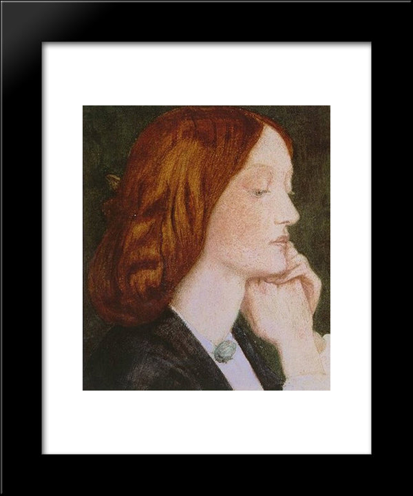 Elizabeth Siddal 20x24 Black Modern Wood Framed Art Print Poster by Rossetti, Dante Gabriel