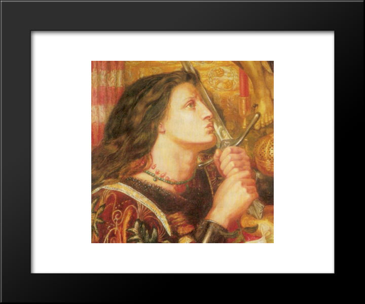 Joan Of Arc 20x24 Black Modern Wood Framed Art Print Poster by Rossetti, Dante Gabriel