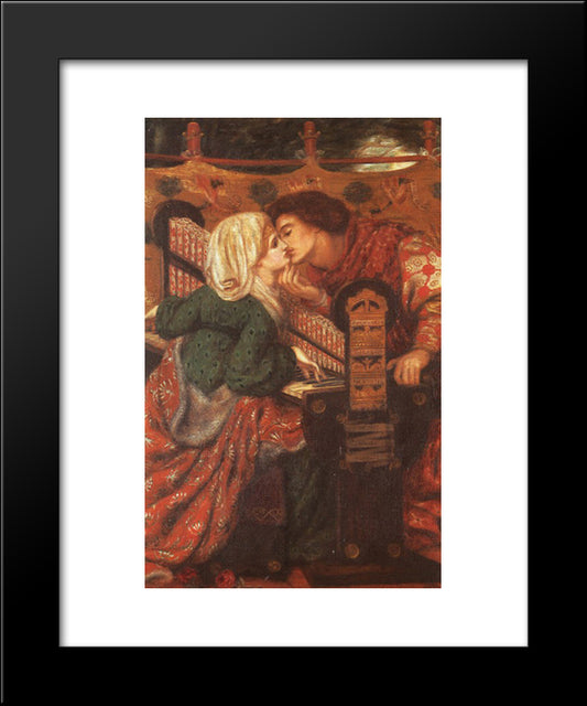 King Rene'S Honeymoon 20x24 Black Modern Wood Framed Art Print Poster by Rossetti, Dante Gabriel