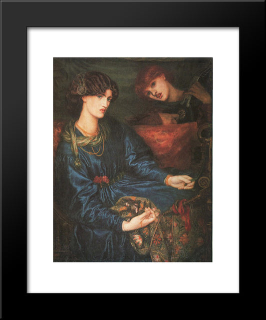 Mariana 20x24 Black Modern Wood Framed Art Print Poster by Rossetti, Dante Gabriel