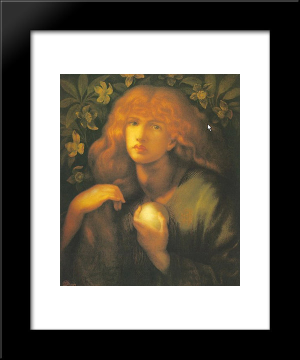 Mary Magdalen 20x24 Black Modern Wood Framed Art Print Poster by Rossetti, Dante Gabriel