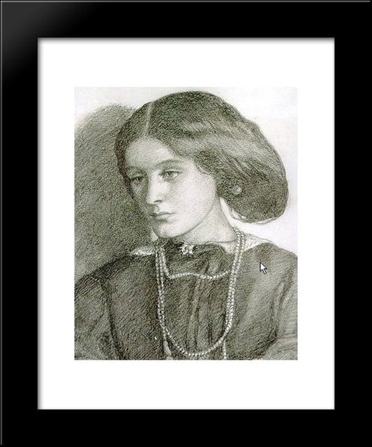 Mrs. Burne-Jones 20x24 Black Modern Wood Framed Art Print Poster by Rossetti, Dante Gabriel