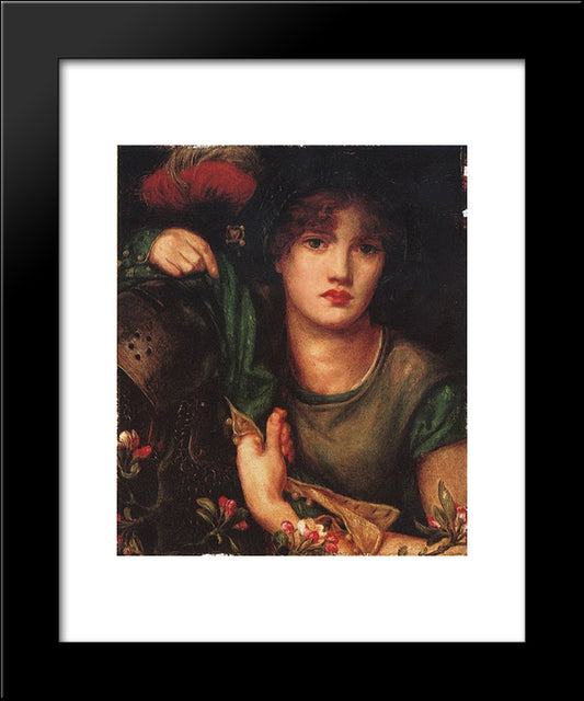 My Lady Greensleeves 20x24 Black Modern Wood Framed Art Print Poster by Rossetti, Dante Gabriel