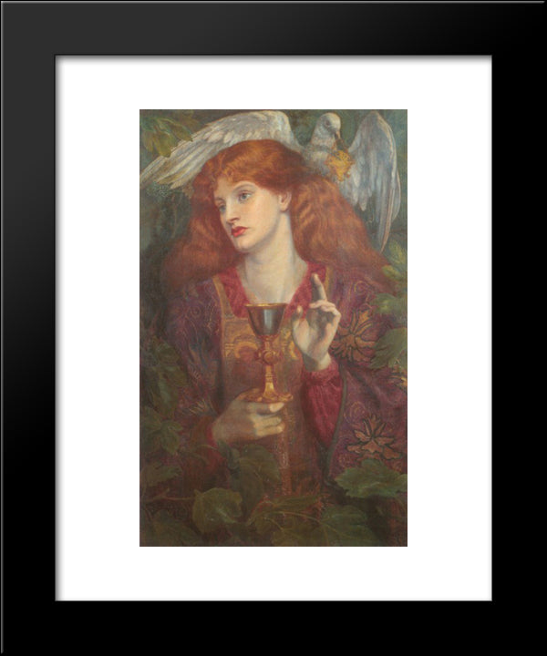 The Holy Grail 20x24 Black Modern Wood Framed Art Print Poster by Rossetti, Dante Gabriel