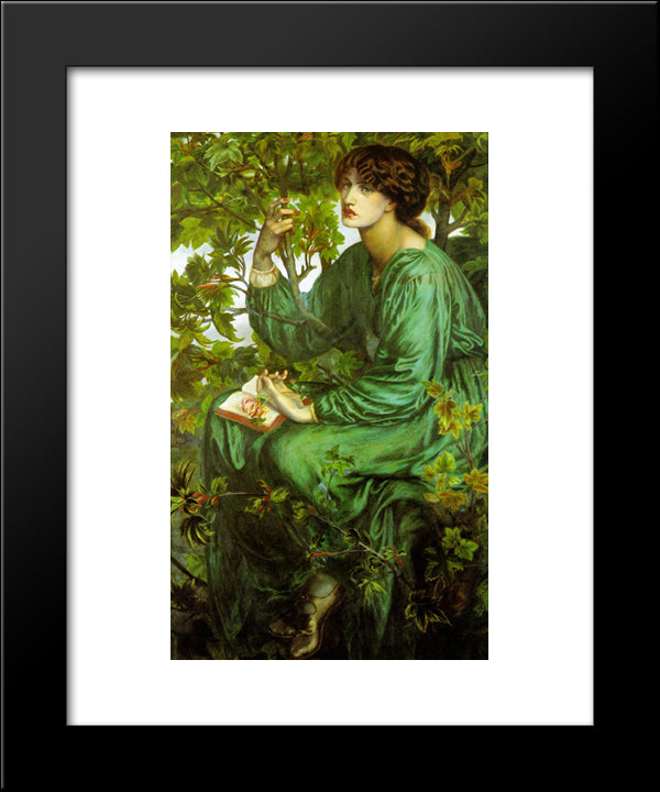 The Day Dream 20x24 Black Modern Wood Framed Art Print Poster by Rossetti, Dante Gabriel