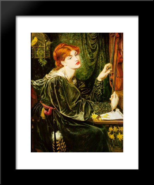 Veronica Veronese 20x24 Black Modern Wood Framed Art Print Poster by Rossetti, Dante Gabriel