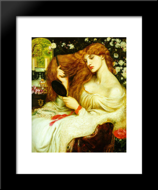 Lady Lilith 20x24 Black Modern Wood Framed Art Print Poster by Rossetti, Dante Gabriel