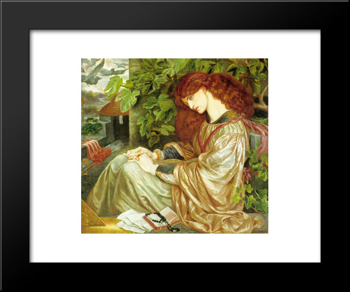 La Pia De' Tolomei 20x24 Black Modern Wood Framed Art Print Poster by Rossetti, Dante Gabriel