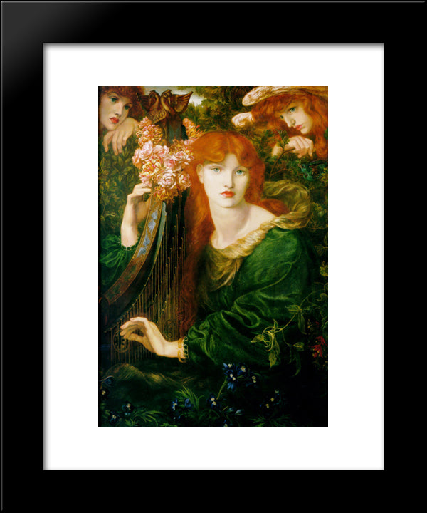 La Ghirlandata 20x24 Black Modern Wood Framed Art Print Poster by Rossetti, Dante Gabriel