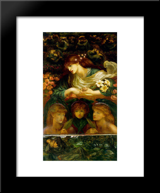 The Blessed Damozel 20x24 Black Modern Wood Framed Art Print Poster by Rossetti, Dante Gabriel