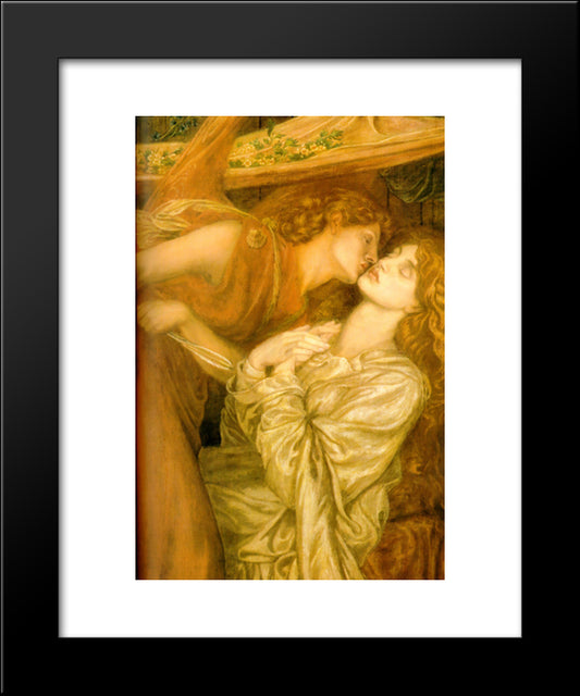 Dante'S Dream At The Time Of The Death Of Beatrice [Detail] 20x24 Black Modern Wood Framed Art Print Poster by Rossetti, Dante Gabriel