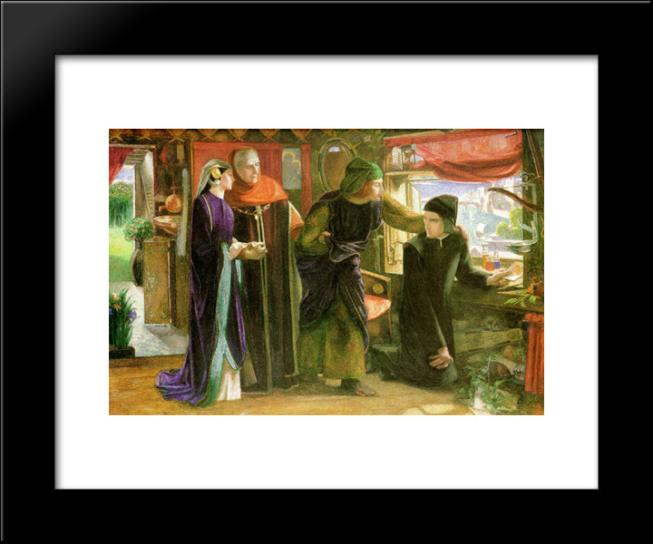 The First Anniversary Of The Death Of Beatrice 20x24 Black Modern Wood Framed Art Print Poster by Rossetti, Dante Gabriel