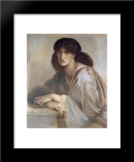 La Donna Della Finestra 20x24 Black Modern Wood Framed Art Print Poster by Rossetti, Dante Gabriel