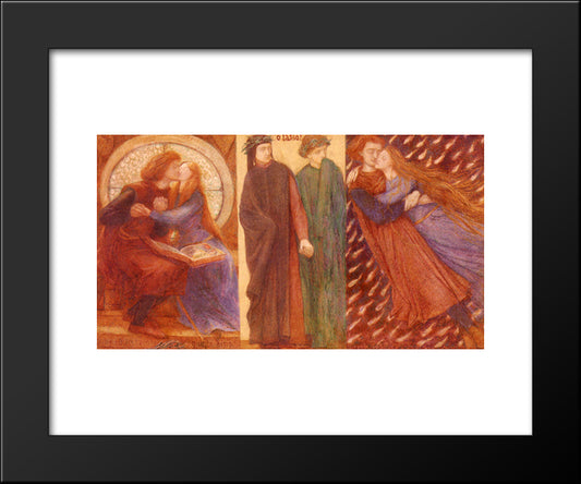 Paolo And Francesca Da Rimini 20x24 Black Modern Wood Framed Art Print Poster by Rossetti, Dante Gabriel