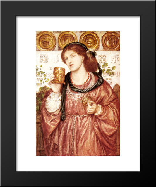 The Loving Cup 20x24 Black Modern Wood Framed Art Print Poster by Rossetti, Dante Gabriel