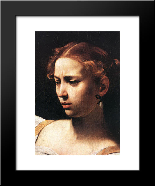 Judith Beheading Holofernes [Detail: 1] 20x24 Black Modern Wood Framed Art Print Poster by Caravaggio