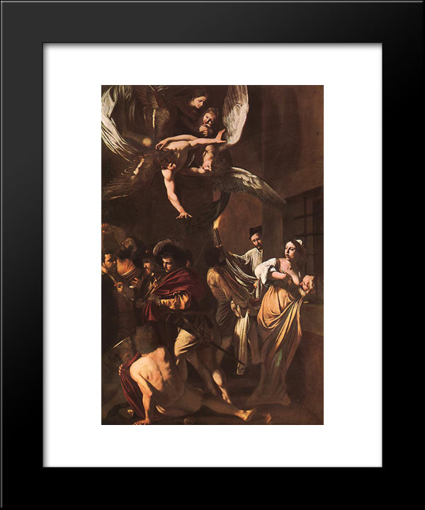 The Crucifixion Of Saint Peter 20x24 Black Modern Wood Framed Art Print Poster by Caravaggio