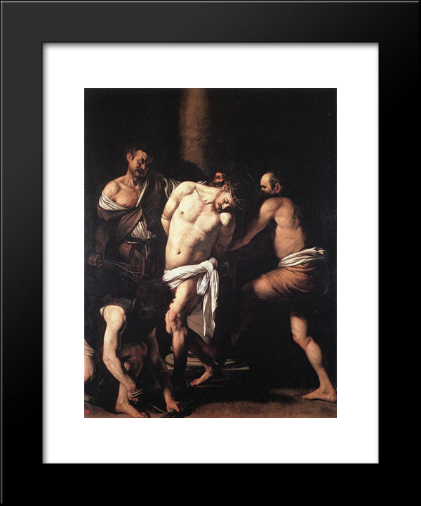 Flagellation 20x24 Black Modern Wood Framed Art Print Poster by Caravaggio