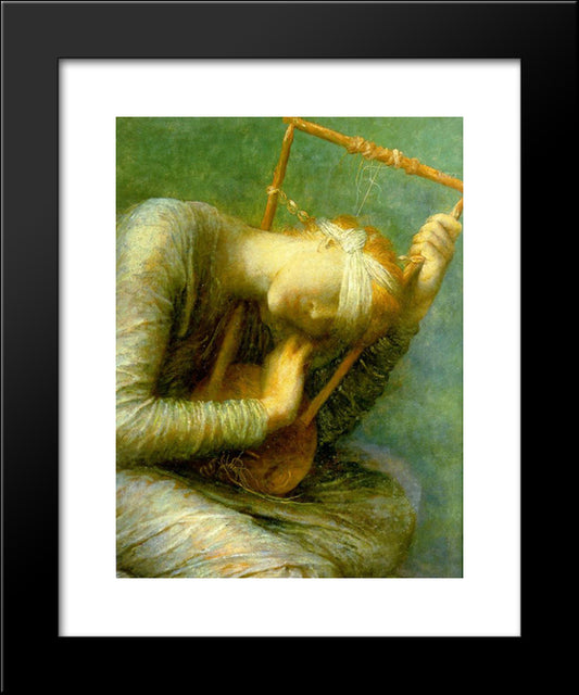 Hope - Detail 20x24 Black Modern Wood Framed Art Print Poster by Watts, George Frederick