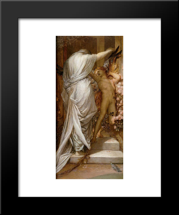 Love And Death 20x24 Black Modern Wood Framed Art Print Poster by Watts, George Frederick