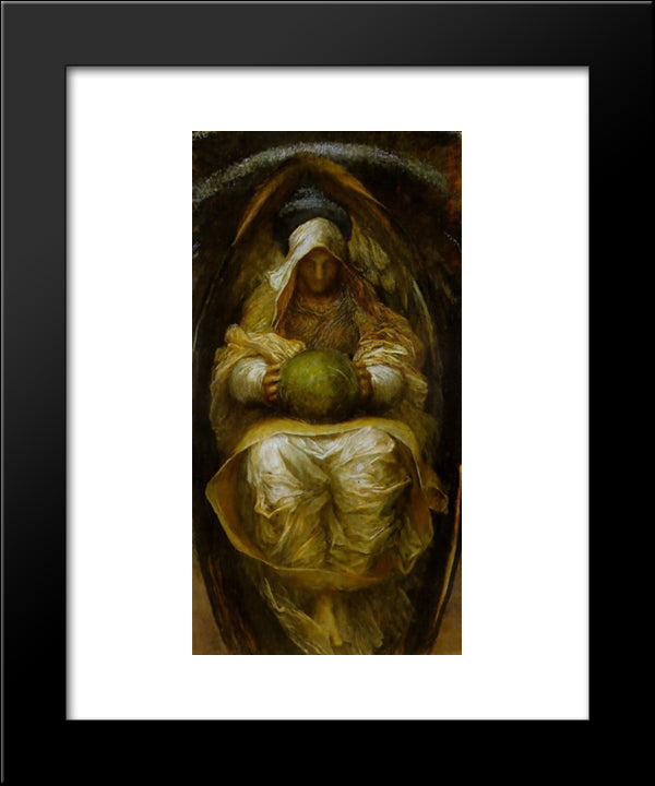 The Recording Angel 20x24 Black Modern Wood Framed Art Print Poster by Watts, George Frederick