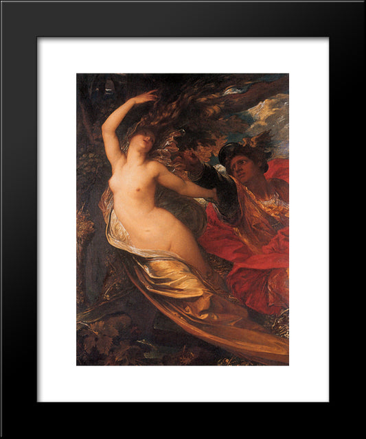 Orlando Pursuing The Fata Morgana 20x24 Black Modern Wood Framed Art Print Poster by Watts, George Frederick