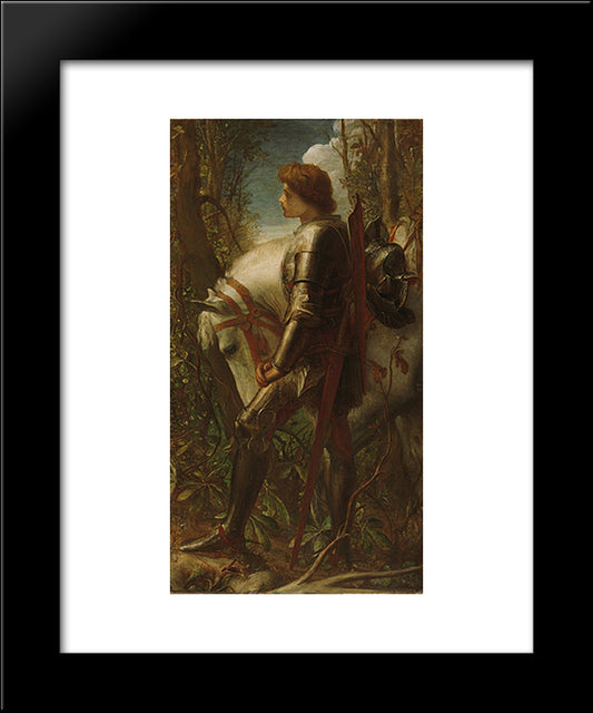 Sir Galahad 20x24 Black Modern Wood Framed Art Print Poster by Watts, George Frederick