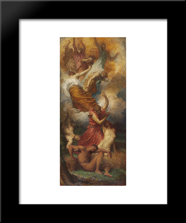 The Creation Of Eve 20x24 Black Modern Wood Framed Art Print Poster by Watts, George Frederick