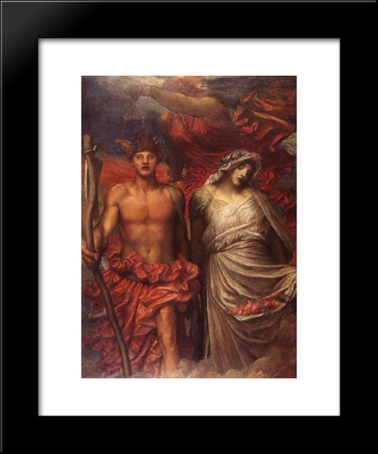 Time, Death And Judgement 20x24 Black Modern Wood Framed Art Print Poster by Watts, George Frederick