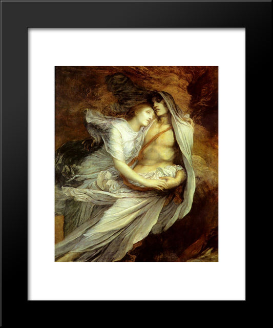 Pablo And Francesca 20x24 Black Modern Wood Framed Art Print Poster by Watts, George Frederick