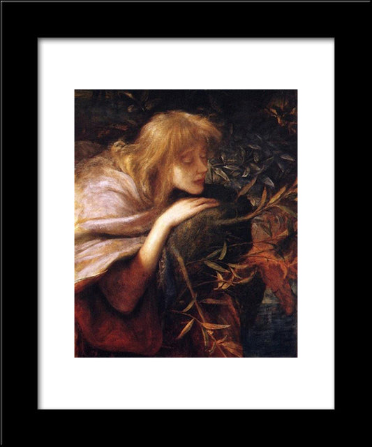 Ophelia 20x24 Black Modern Wood Framed Art Print Poster by Watts, George Frederick