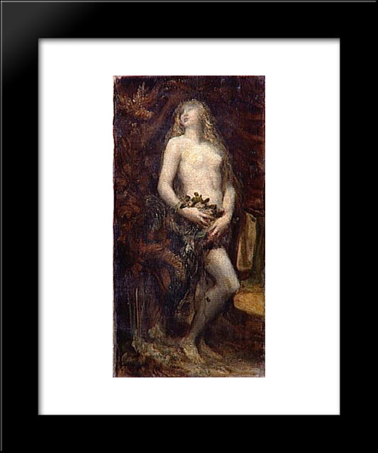 Eve Tempted 20x24 Black Modern Wood Framed Art Print Poster by Watts, George Frederick