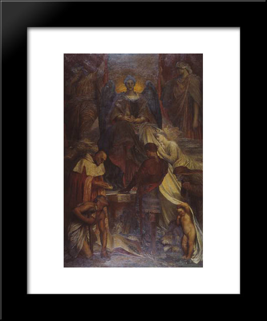 The Court Of Death 20x24 Black Modern Wood Framed Art Print Poster by Watts, George Frederick