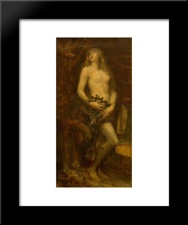 Eve Tempted 20x24 Black Modern Wood Framed Art Print Poster by Watts, George Frederick