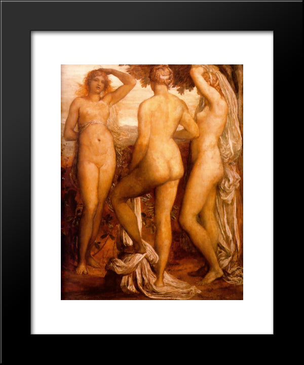 The Three Graces 20x24 Black Modern Wood Framed Art Print Poster by Watts, George Frederick